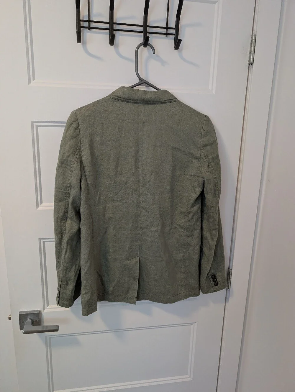 J. Crew/Olive Green Linen Blazer Sz 4 - Picture 2 of 4